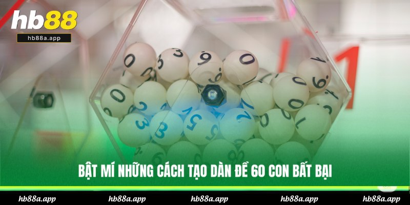 Kinh nghiệm tạo dãy đề 60 số bất bại