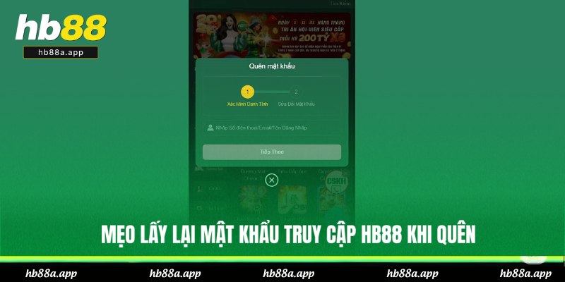 Cách xử lý sự cố quên mật khẩu truy cập HB88