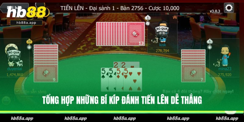 Bật mí mẹo trở thành cao thủ Tiến Lên